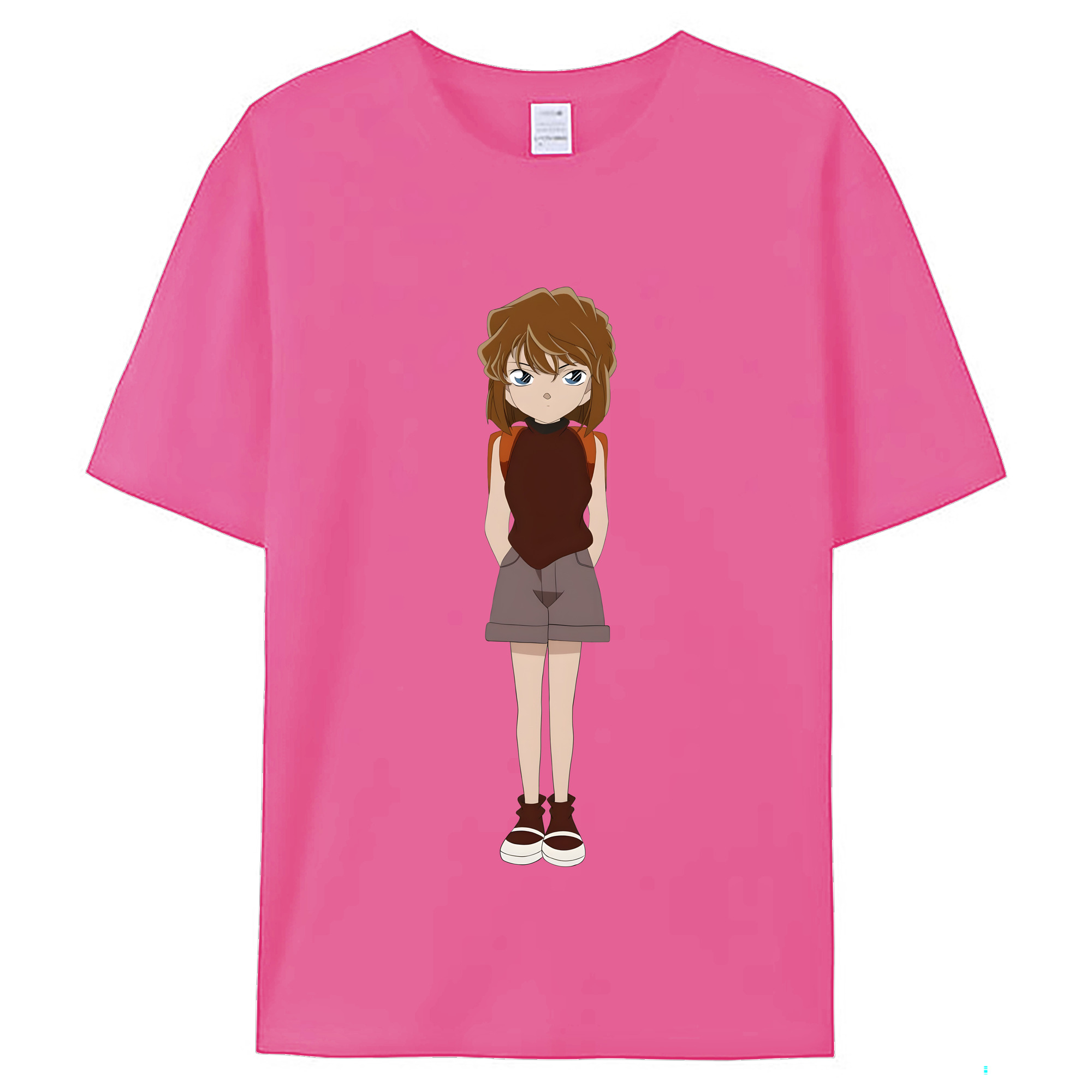 （画像用） 名探偵コナン 灰原 哀 はいばら あい Detective Conan Anita Hailey、Vi Graythorn Haibara Ai レディースカジュアルプリントTシャツ（綿100％）